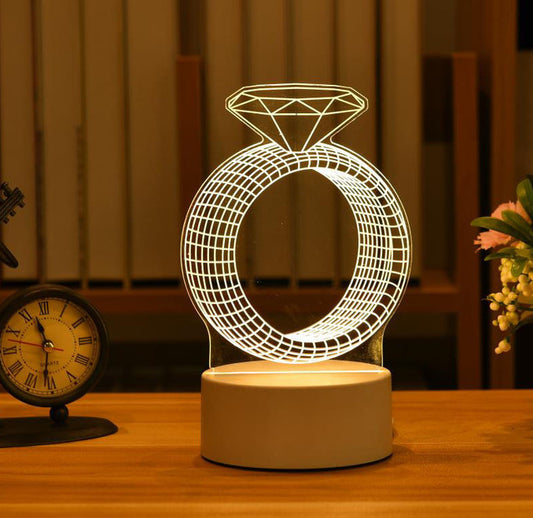 Love-themed 3D LED Night Light